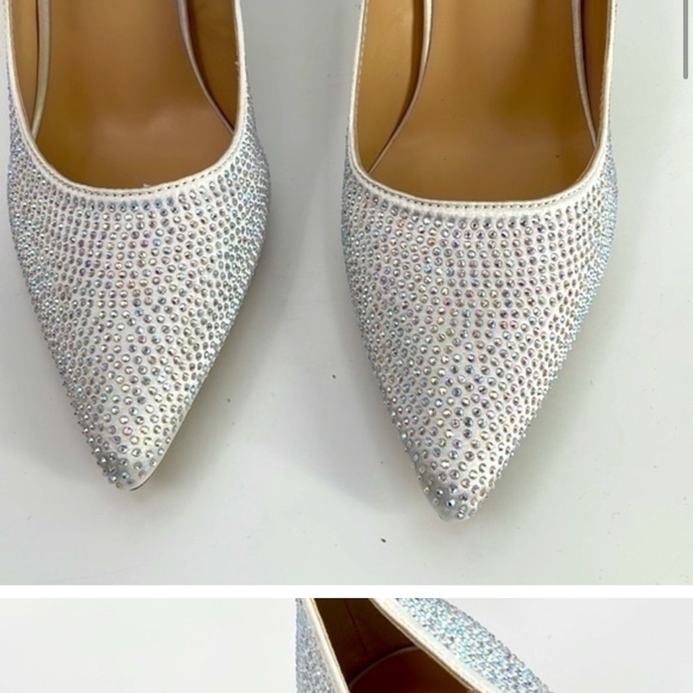 Dazzling White Rhinestone Heels